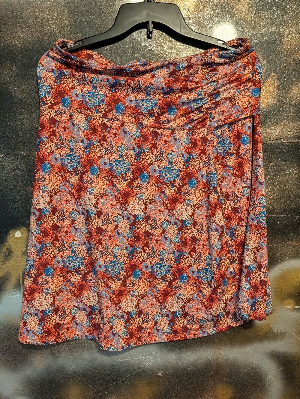 Patagonia Floral A-Line Skirt - Red, Blue & Cream